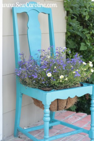 DIY chair planter