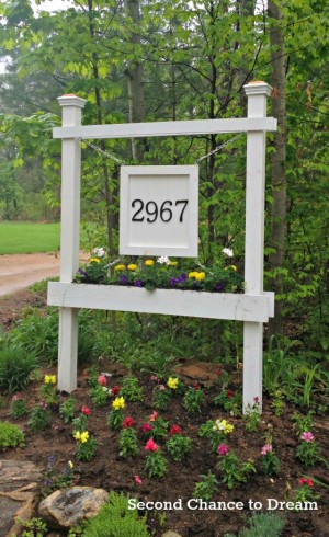 DIY house Number Sign