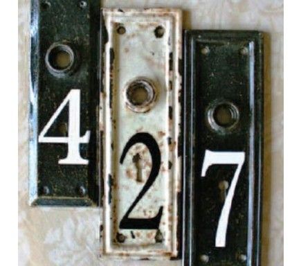 Vintage Number Keyplates 