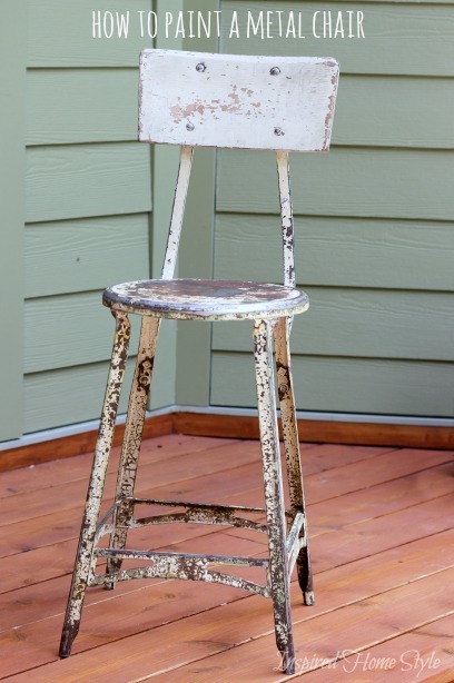 How to Paint a Metal Chair ~ Easy tutorial on How to Spray Paint Furniture