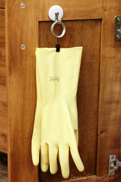 Organizing your Cleaning Gloves - Inspired Home Style