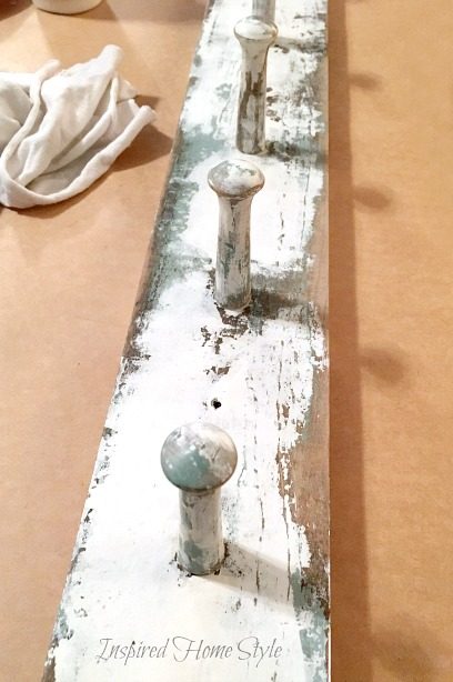 Distressed Coat Hook ~ Scrape Painting Technique using Annie Sloan Chalk Paint